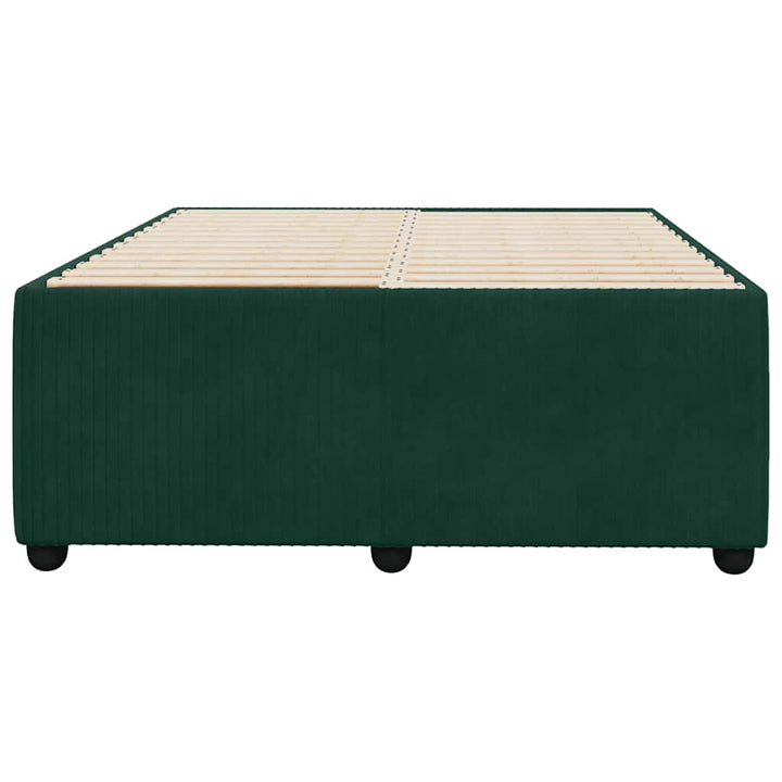 sengeramme uden madras 120x190 cm fløjl mørkegrøn