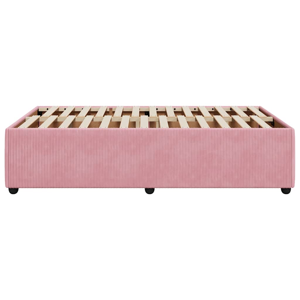 sengeramme 120x200 cm fløjl pink