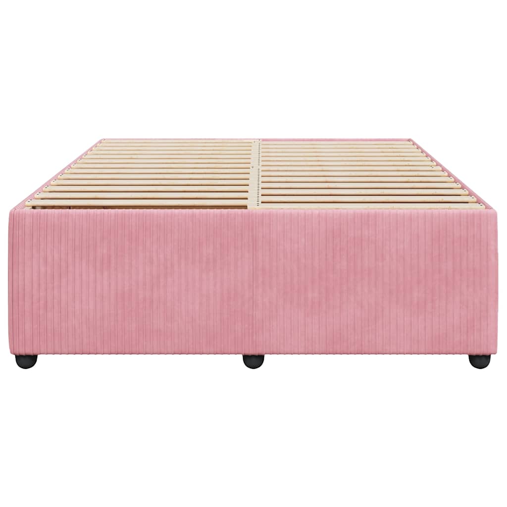 sengeramme 140x200 cm fløjl pink