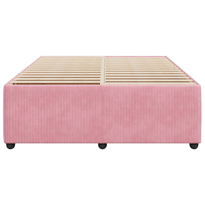 sengeramme 140x200 cm fløjl pink