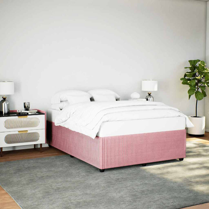 sengeramme 140x200 cm fløjl pink
