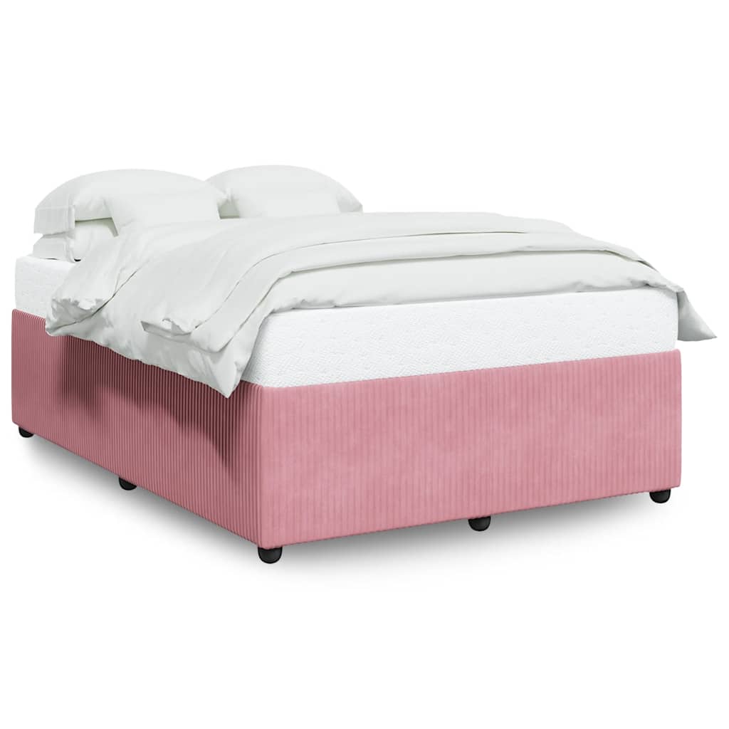 sengeramme 160x200 cm fløjl pink