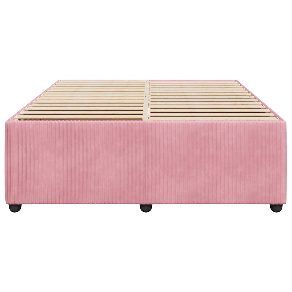 sengeramme 160x200 cm fløjl pink