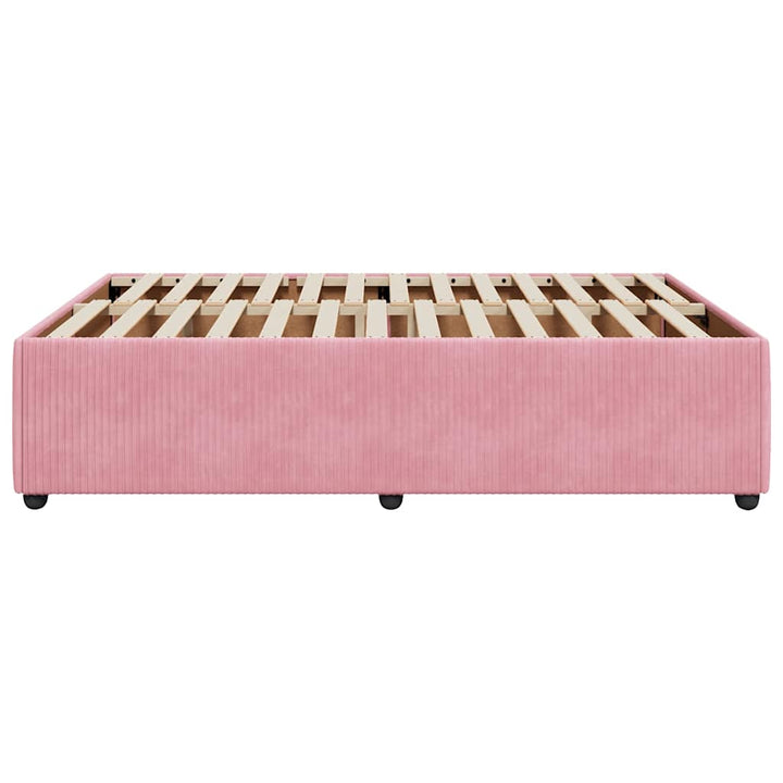 sengeramme 160x200 cm fløjl pink