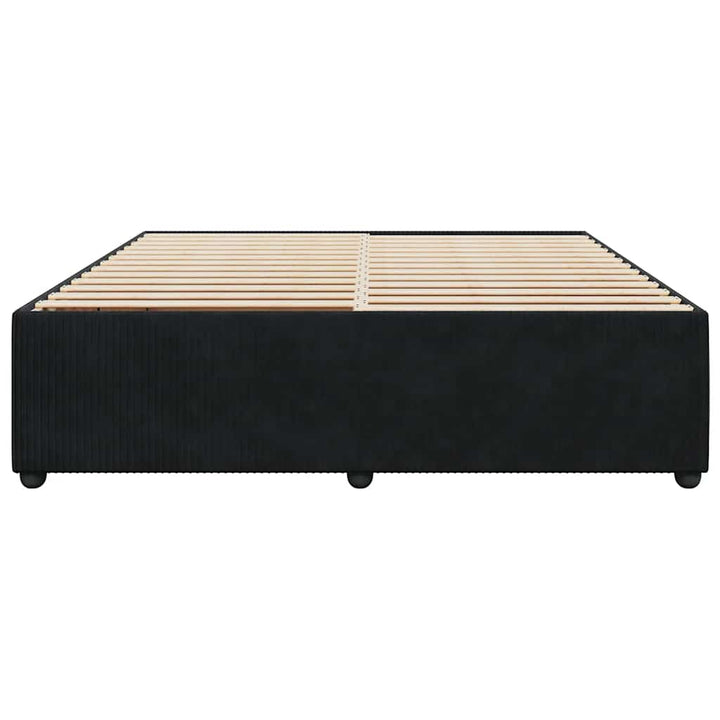 Sengeramme uden madras Sort 180x200 cm Fløjl