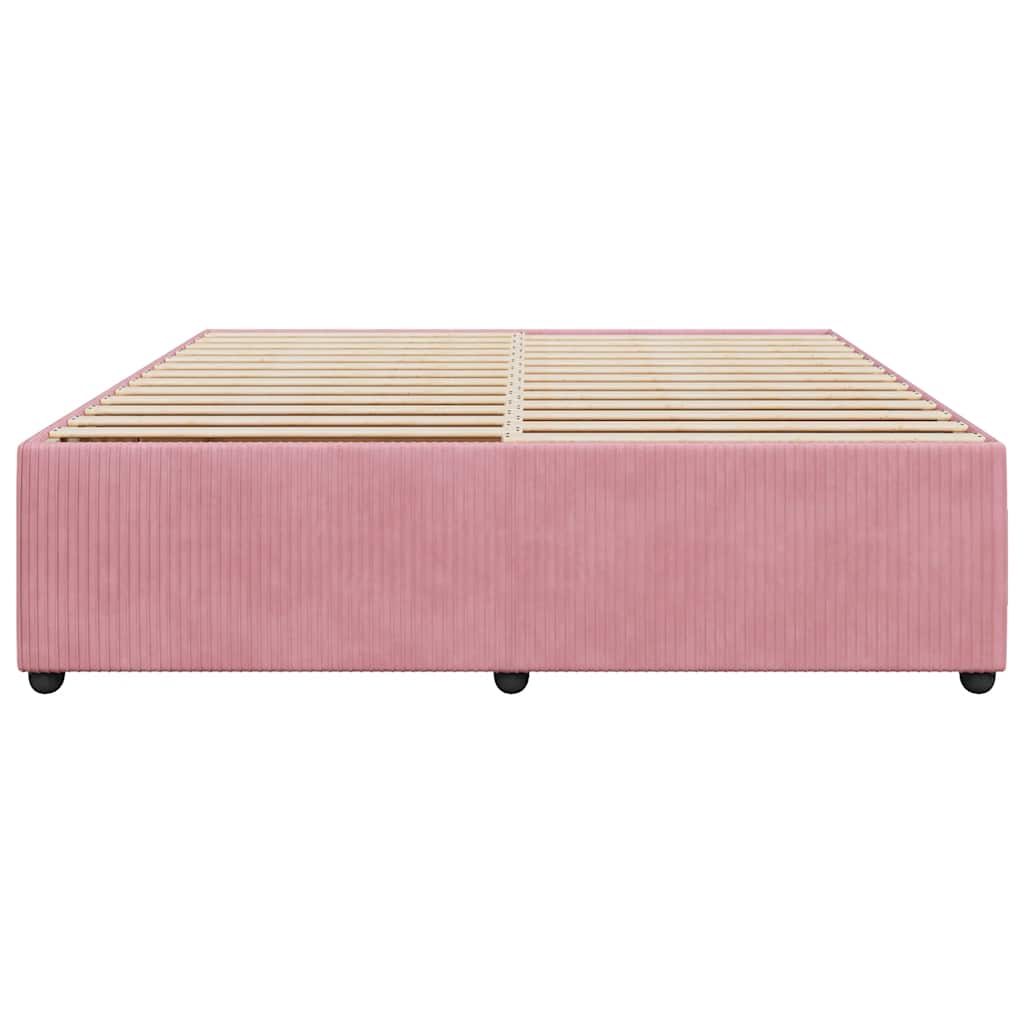 sengeramme 180x200 cm fløjl pink