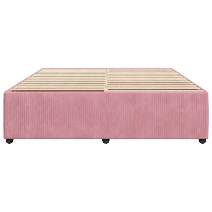 sengeramme 180x200 cm fløjl pink