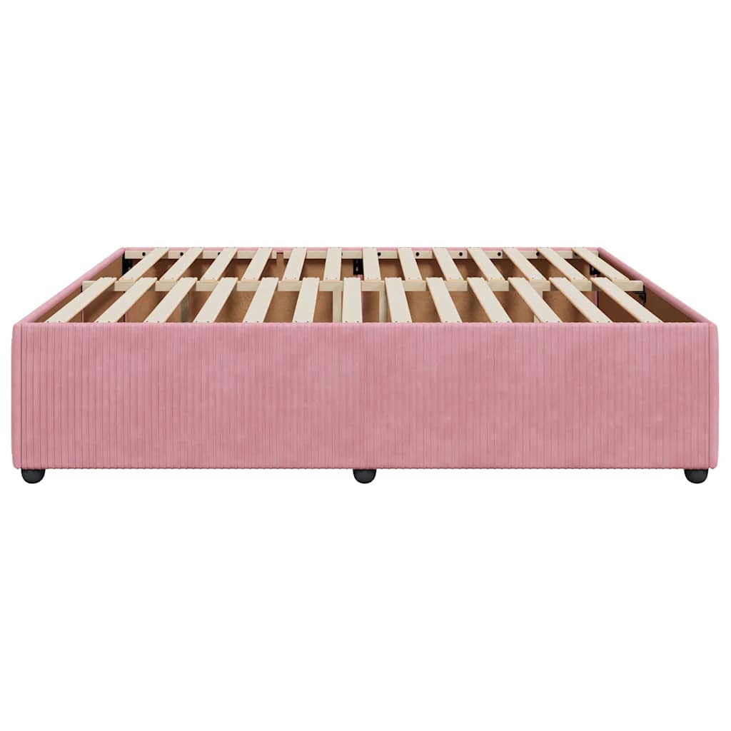sengeramme 180x200 cm fløjl pink