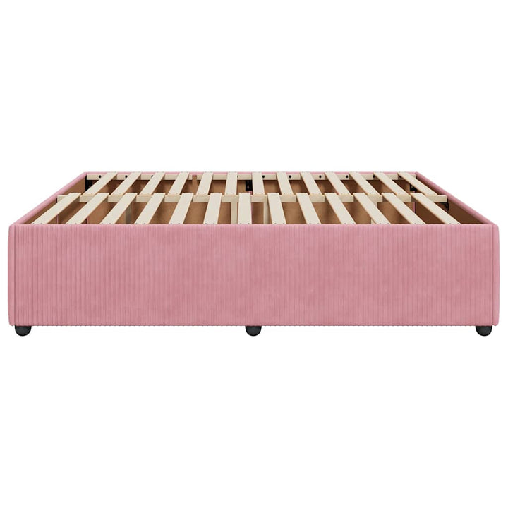 sengeramme 180x200 cm fløjl pink
