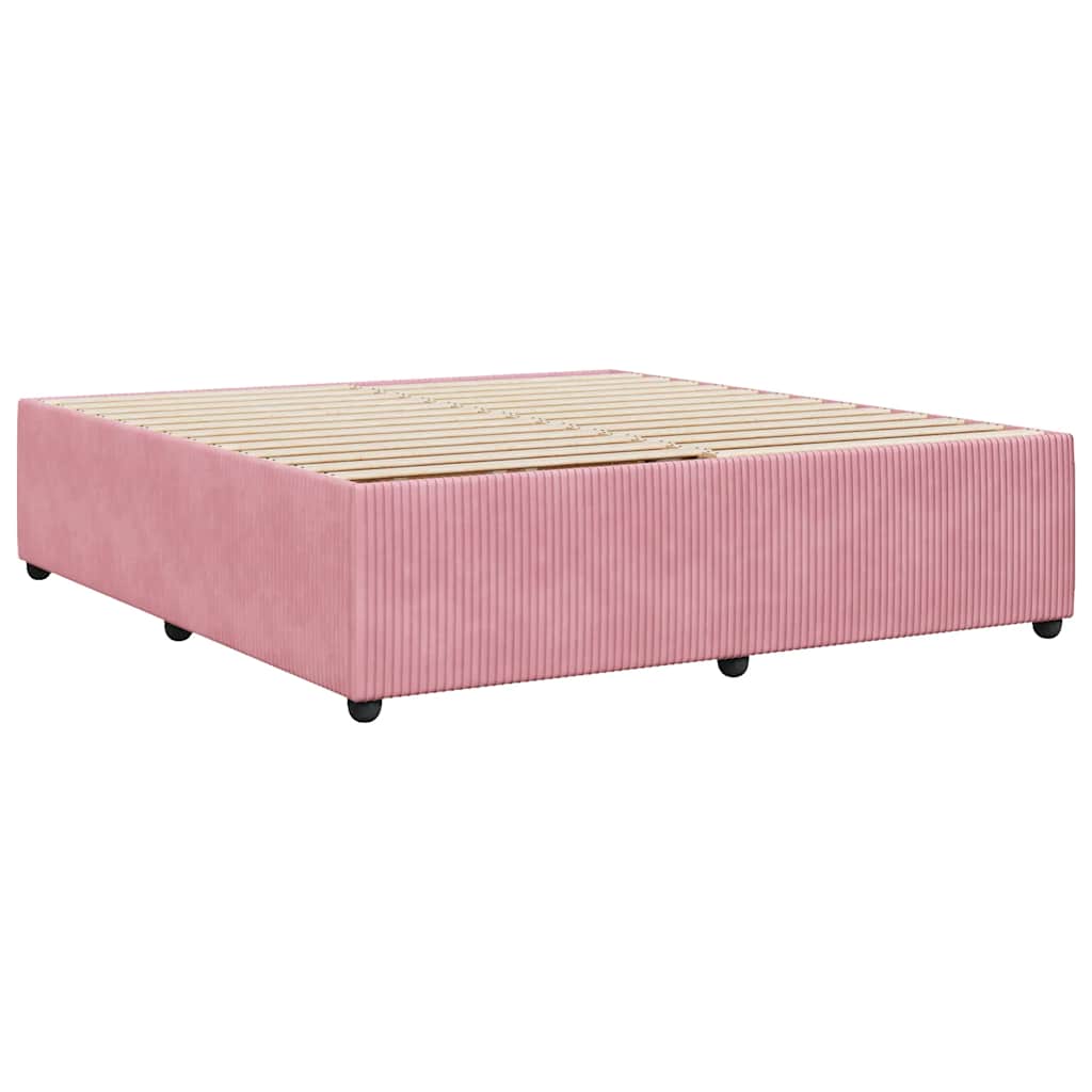 sengeramme 180x200 cm fløjl pink