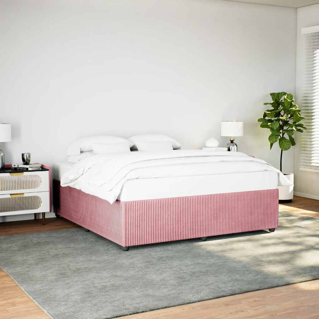 sengeramme 180x200 cm fløjl pink
