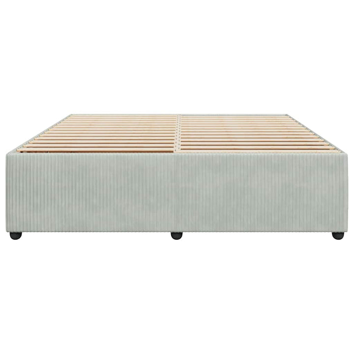 Sengeramme uden madras Lysegrå 200x200 cm Fløjl