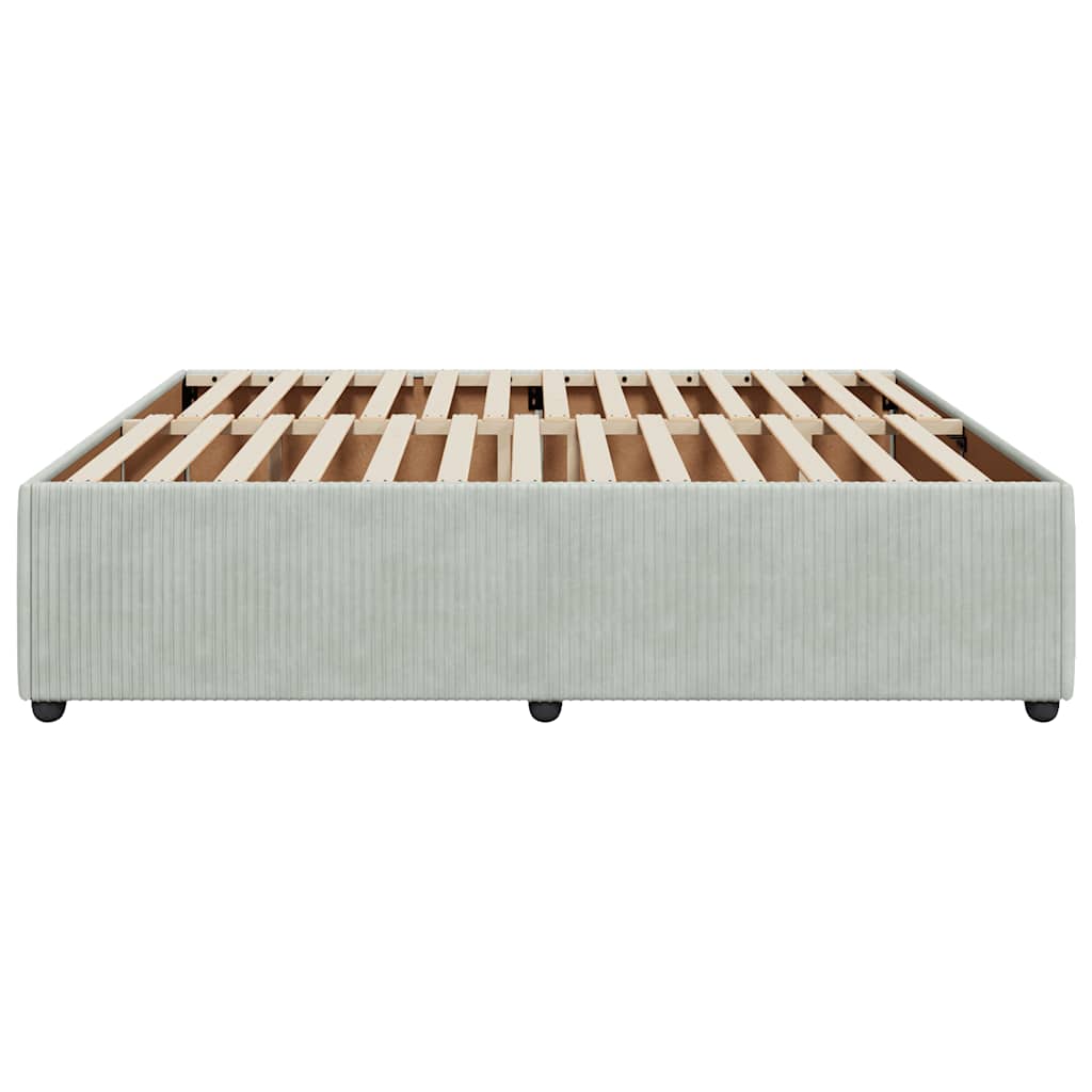 Sengeramme uden madras Lysegrå 200x200 cm Fløjl