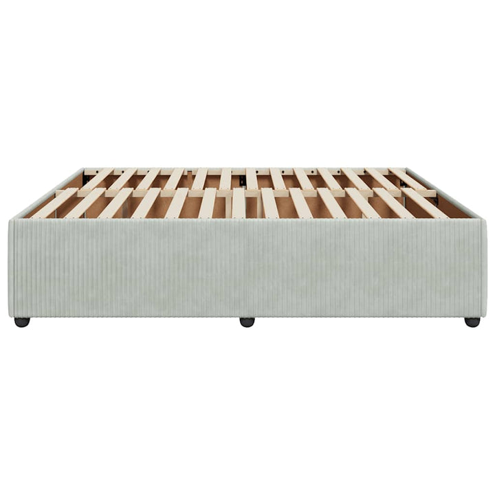 Sengeramme uden madras Lysegrå 200x200 cm Fløjl