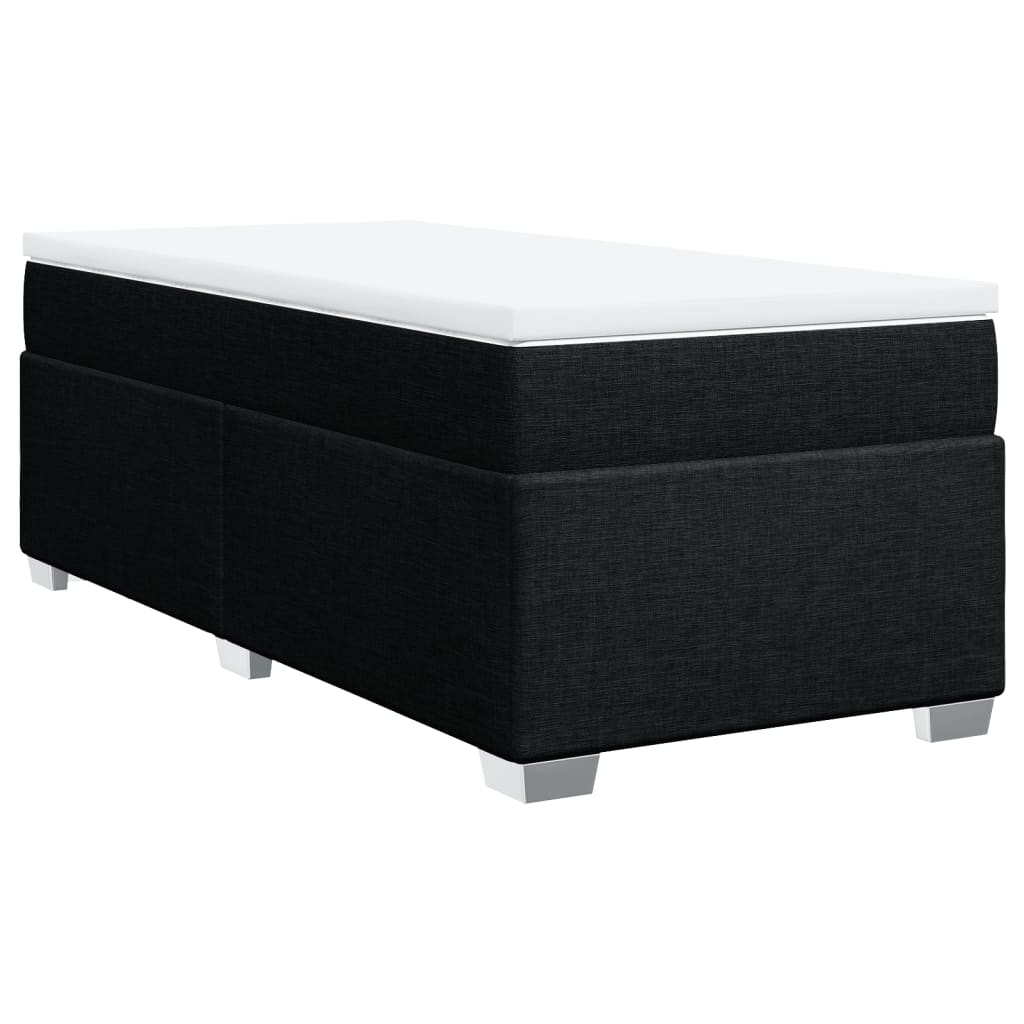 kontinentalseng med madras 80x200 cm stof sort