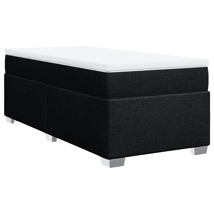 kontinentalseng med madras 80x200 cm stof sort