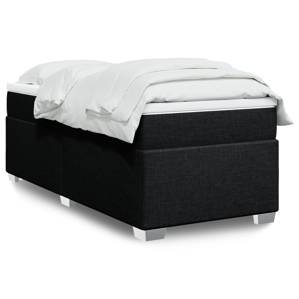 kontinentalseng med madras 80x200 cm stof sort
