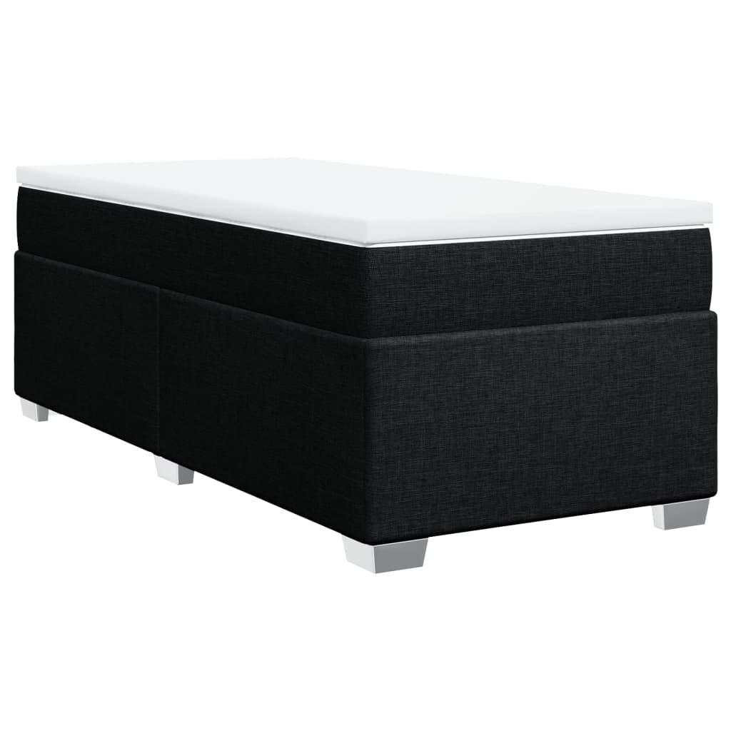 kontinentalseng med madras 100x200 cm stof sort