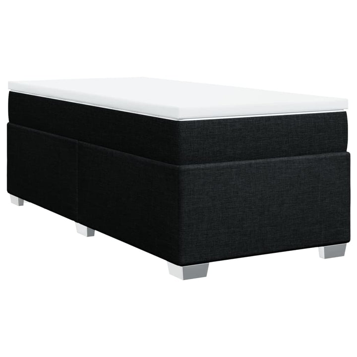 kontinentalseng med madras 100x200 cm stof sort
