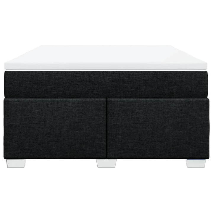 kontinentalseng med madras 140x190 cm stof sort