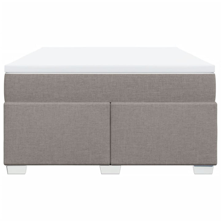 kontinentalseng med madras 140x190 cm stof gråbrun