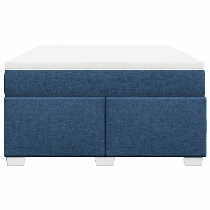 kontinentalseng med madras 140x190 cm stof blå