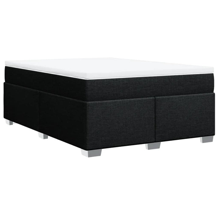 kontinentalseng med madras 140x200 cm stof sort