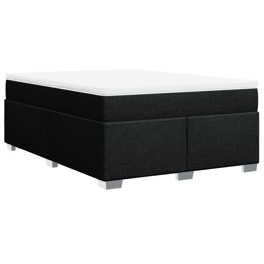 kontinentalseng med madras 160x200 cm stof sort