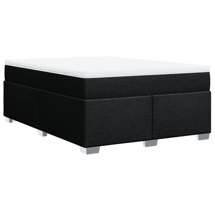 kontinentalseng med madras 160x200 cm stof sort