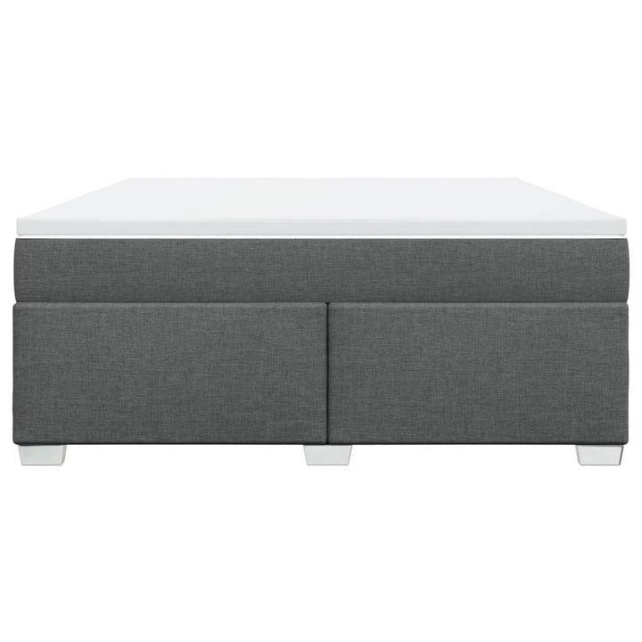 kontinentalseng med madras 180x200 cm stof mørkegrå