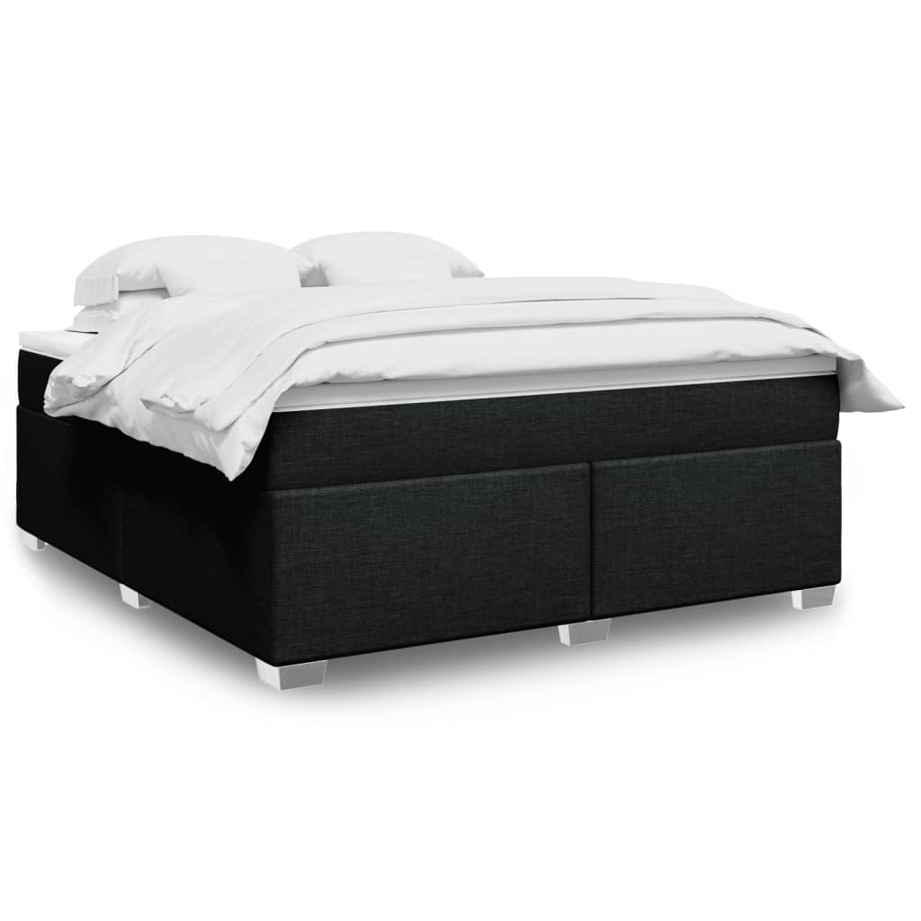kontinentalseng med madras 180x200 cm stof sort
