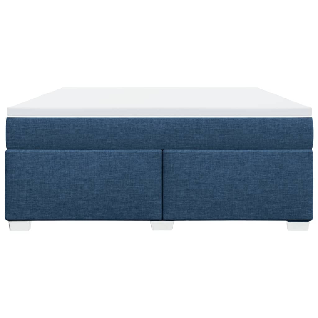 kontinentalseng med madras 180x200 cm stof blå