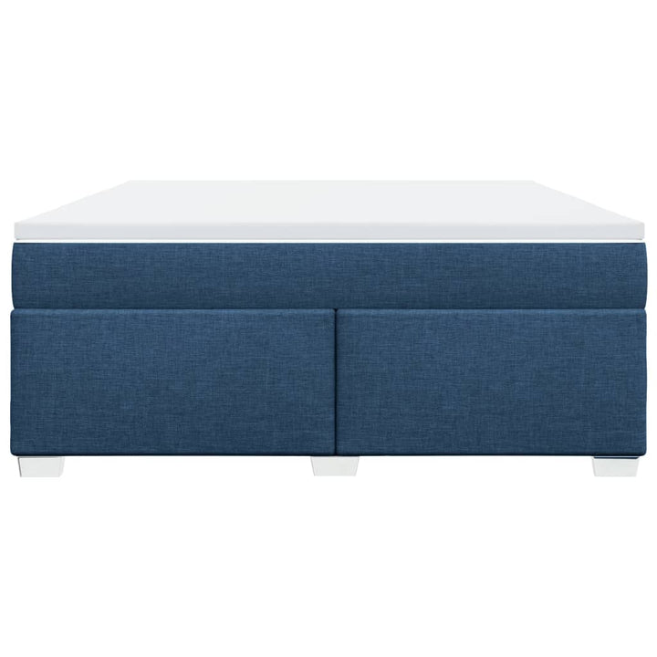 kontinentalseng med madras 180x200 cm stof blå