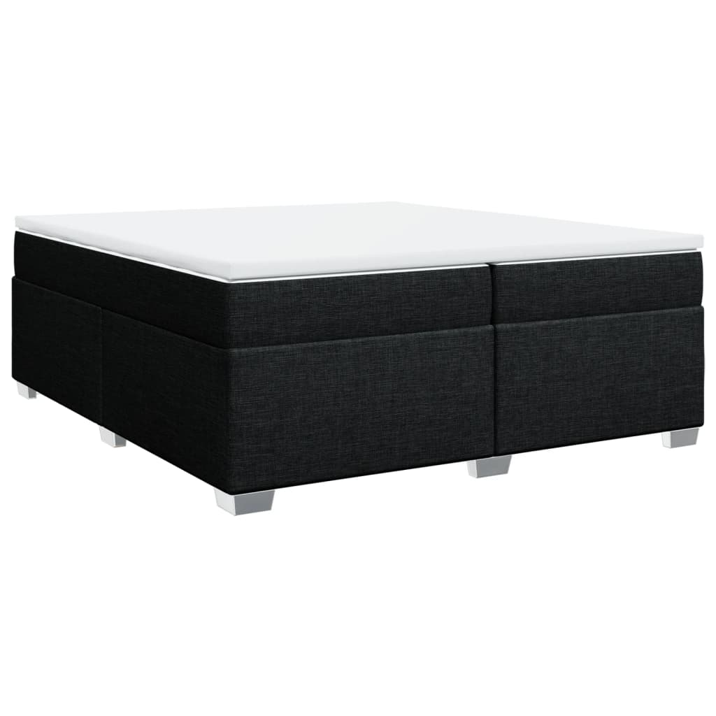 kontinentalseng med madras 200x200 cm stof sort