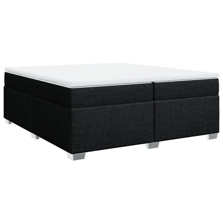 kontinentalseng med madras 200x200 cm stof sort