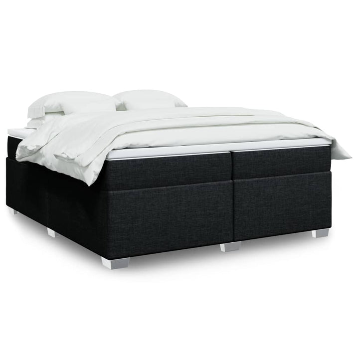 kontinentalseng med madras 200x200 cm stof sort
