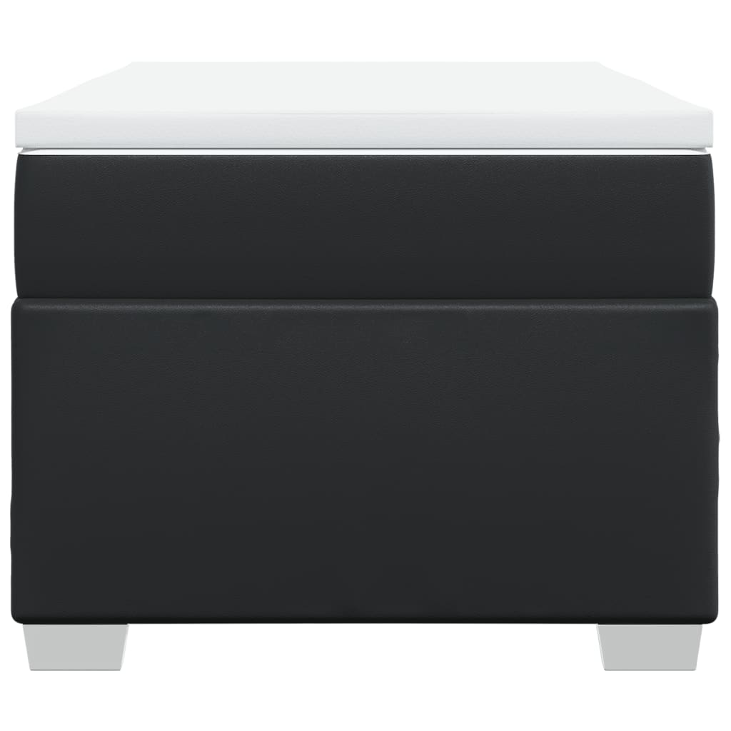 kontinentalseng med madras 80x200 cm kunstlæder sort