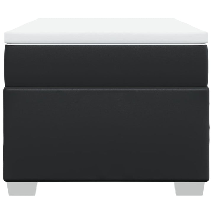 kontinentalseng med madras 80x200 cm kunstlæder sort