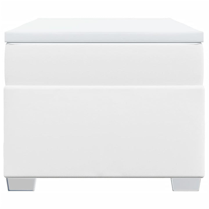 kontinentalseng med madras 80x200 cm kunstlæder hvid