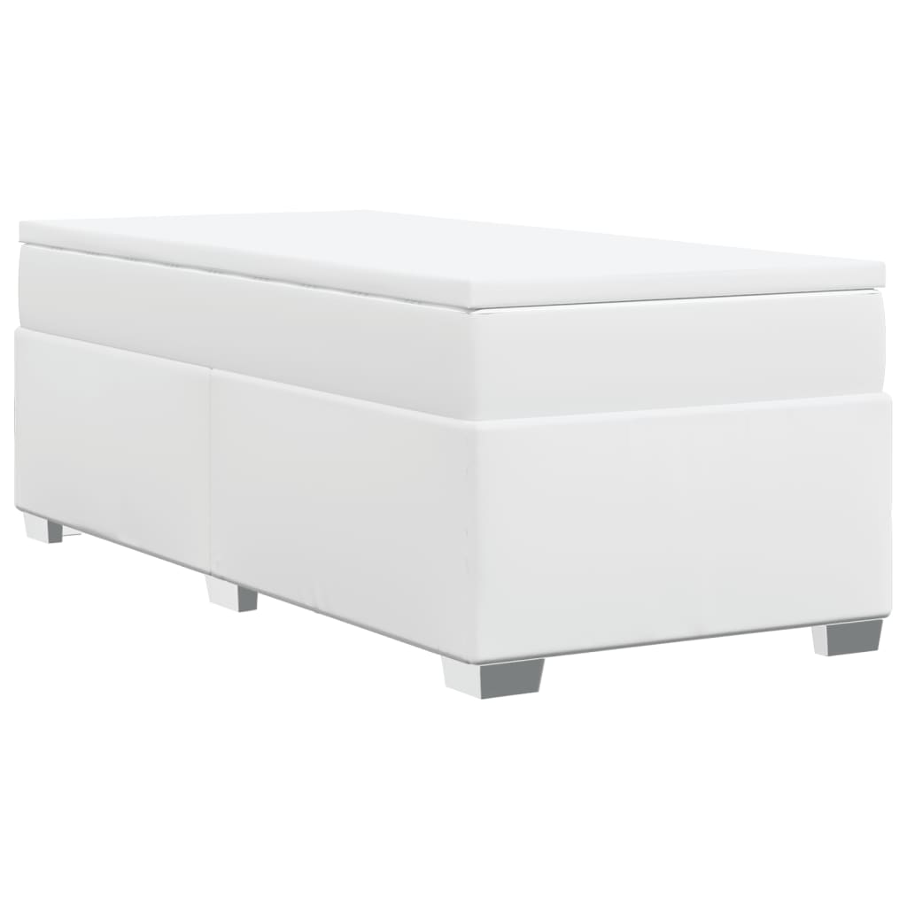 kontinentalseng med madras 80x200 cm kunstlæder hvid