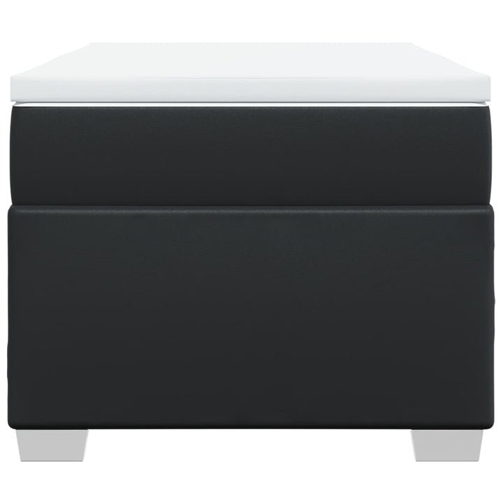 kontinentalseng med madras 90x190 cm kunstlæder sort