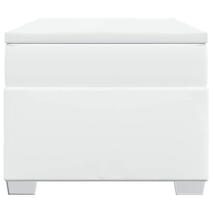 kontinentalseng med madras 90x190 cm kunstlæder hvid