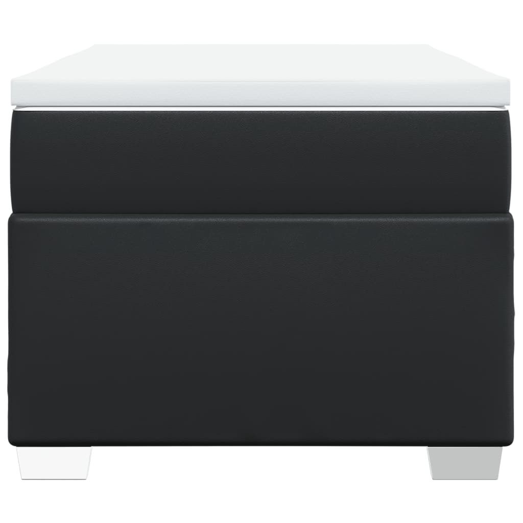 kontinentalseng med madras 90x200 cm kunstlæder sort