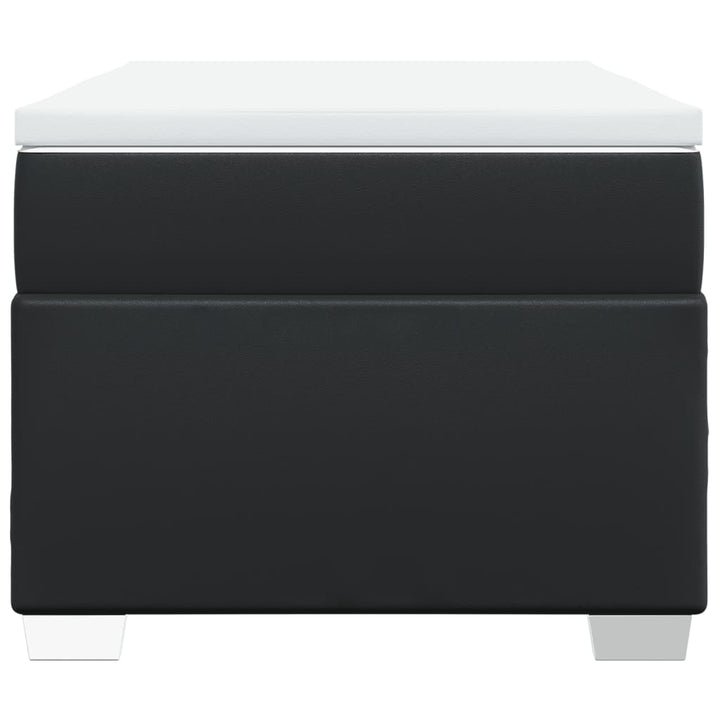 kontinentalseng med madras 90x200 cm kunstlæder sort