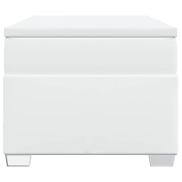 kontinentalseng med madras 90x200 cm kunstlæder hvid