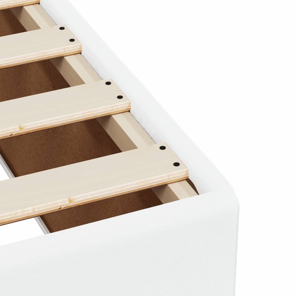 kontinentalseng med madras 90x200 cm kunstlæder hvid