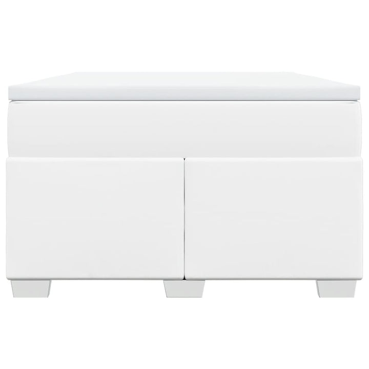 kontinentalseng med madras 120x200 cm kunstlæder hvid