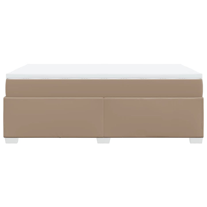 kontinentalseng 120x200 cm kunstlæder cappuccinofarvet
