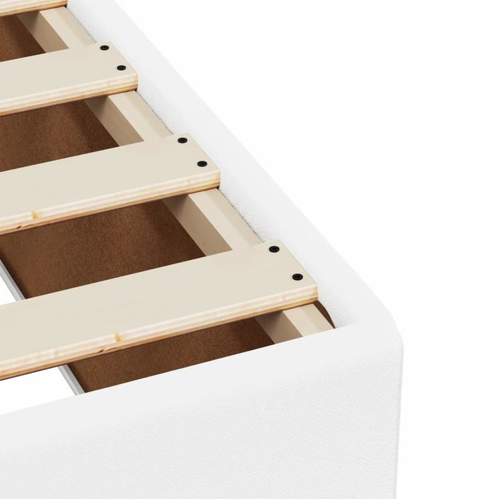 kontinentalseng med madras 140x200 cm kunstlæder hvid