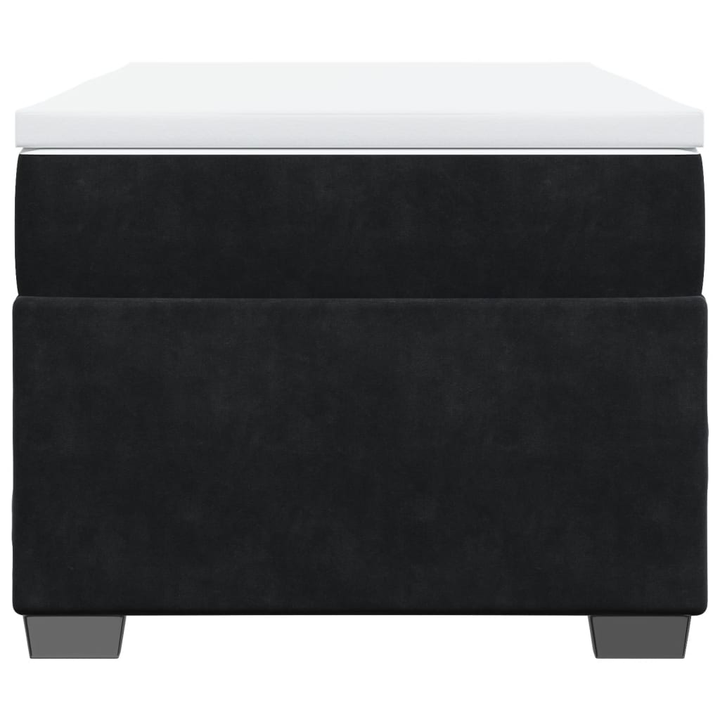 kontinentalseng med madras 80x200 cm fløjl sort